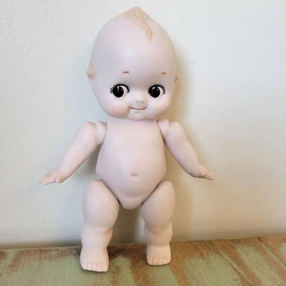Rare CERAMIC Kewpie Doll • Made in Japan • Jointed Arms & Legs • 7.5